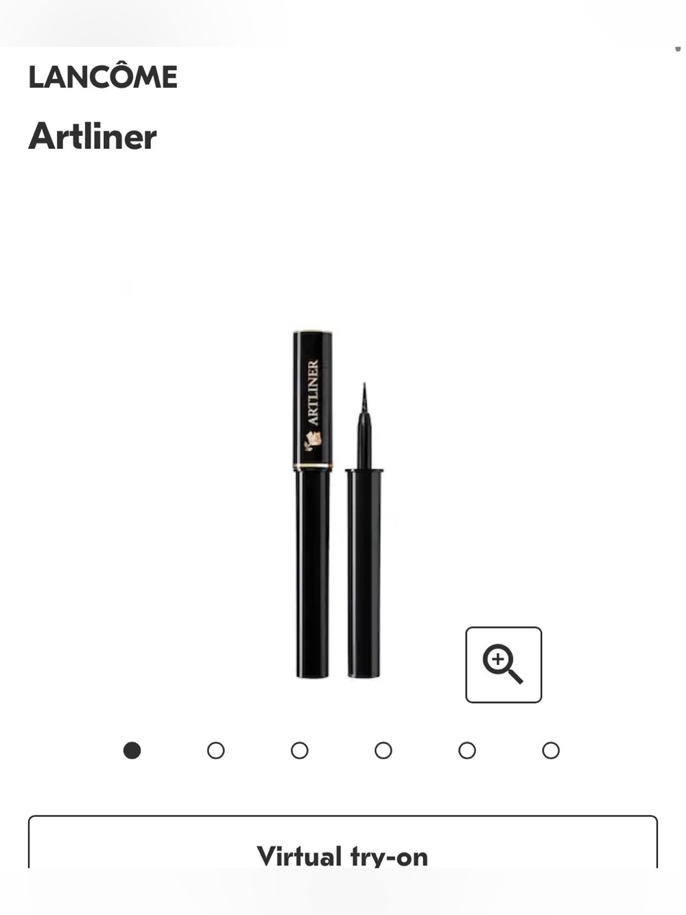 Lancôme Artliner Precision Liquid Eyeliner in Black satin